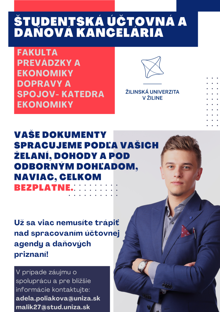 Plagát Študentská účtovná a daňová kancelária