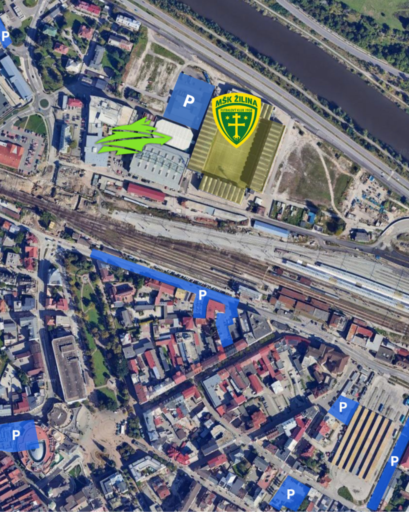mapa okolia štadióna