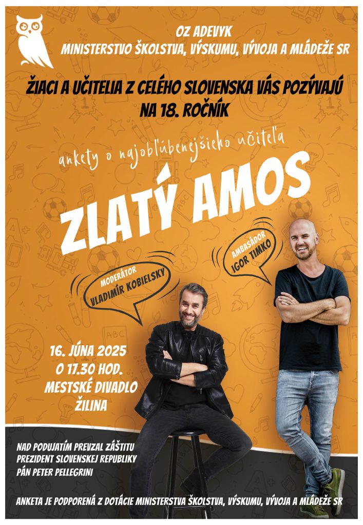 Plagát k podujatiu Zlatý Amos