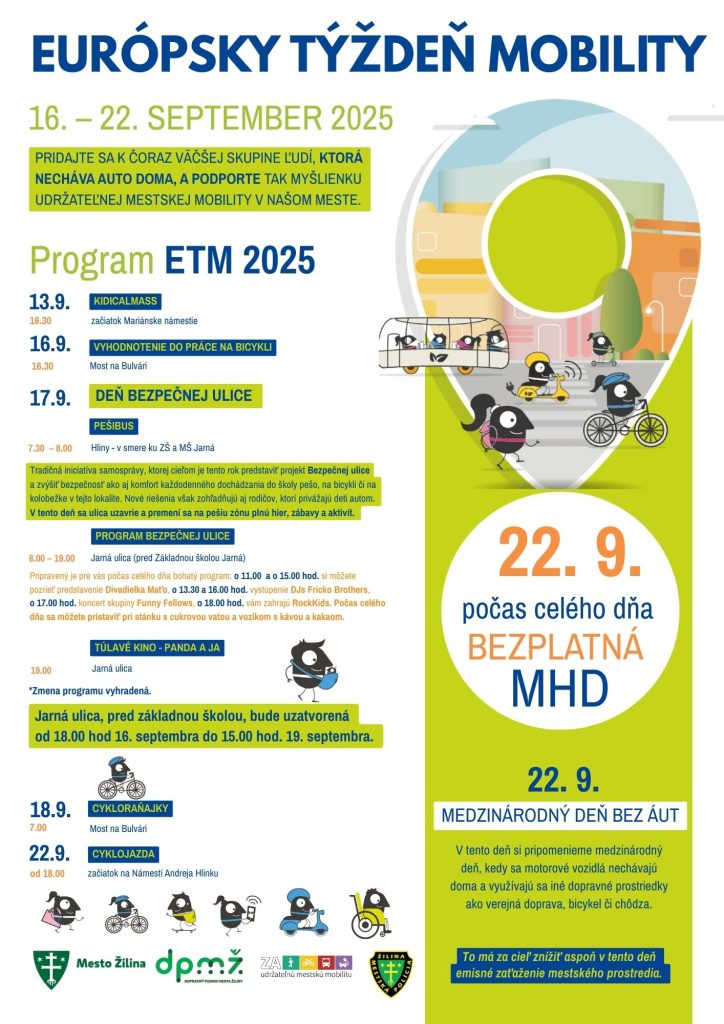 plagát k Európskemu týždňu mobility