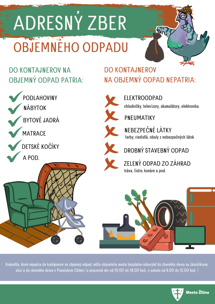 adresný zber objemného odpadu plagát