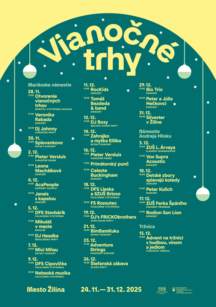 program vianočných trhov