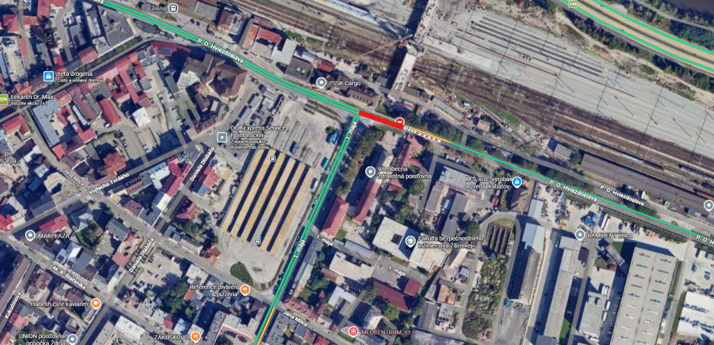 mapa P.O.Hviezdoslava