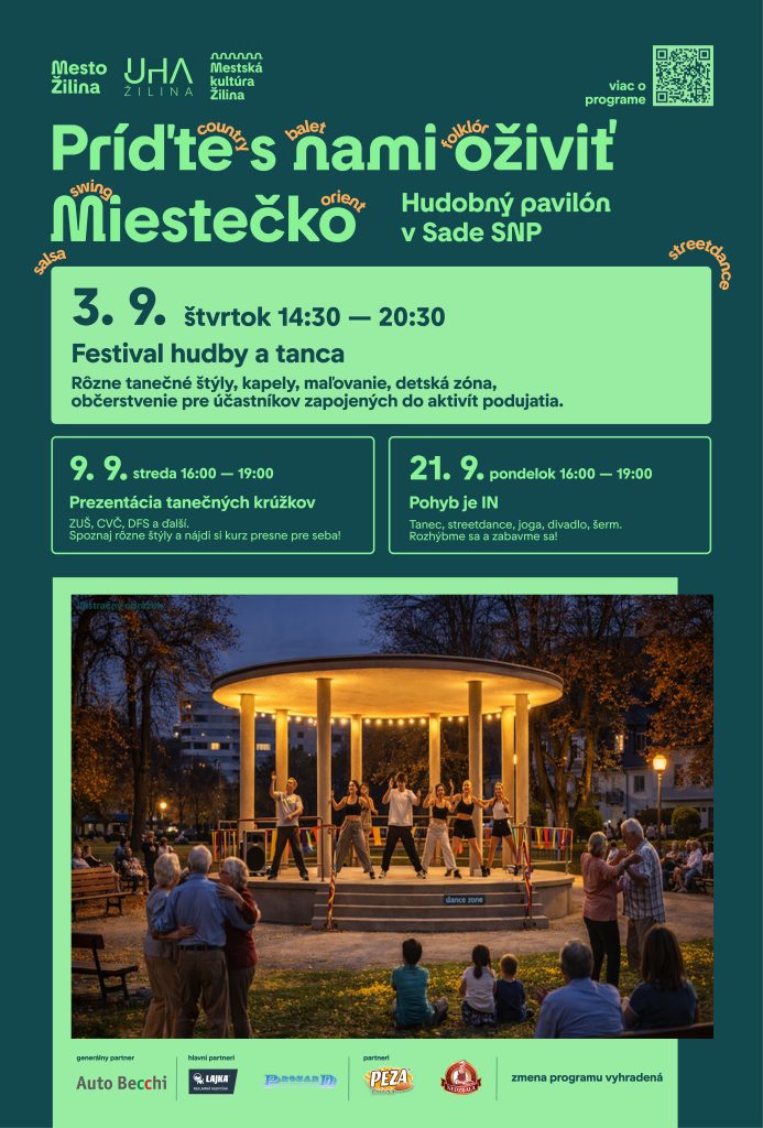 Plagát septembrových podujatí v altánku